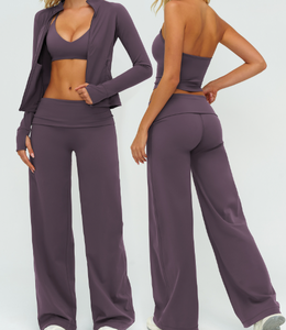 Ensemble <span class=keywords><strong>de</strong></span> yoga 2026 pour femmes, 2 pièces, vêtements <span class=keywords><strong>de</strong></span> sport, haut à manches longues avec fermeture éclair, leggings <span class=keywords><strong>de</strong></span> sport taille haute, tenue <span class=keywords><strong>de</strong></span> sport - Product Image 1