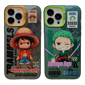 2023 Anime monkey d luffy Kidsがiphone用の1つのモバイルケースを表示11 12 13 14 pro max