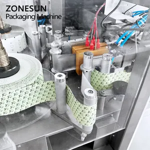 ZONESUN ZS-FS120C पूर्ण स्वचालित उच्च परिशुद्धता कॉस्मेटिक स्नैप सैशे फिलिंग सीलिंग मशीन