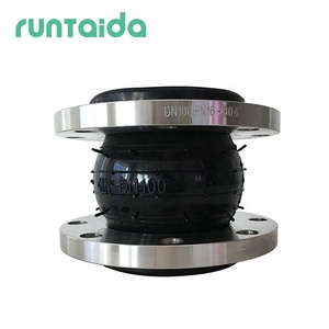 Compensador de fuelle flexible de acero inoxidable ANSI DN100 con brida, junta de expansión de goma - Product Image 1