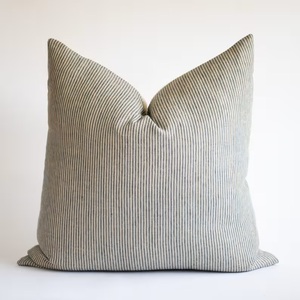 Wabi Sabi Simple Modern Neutral Gray Solid Linen Pillow <b>Cover</b> Minimalist Accent Throw Pillows <b>for</b> Home Hotel or Hospital Use - Product Image 1