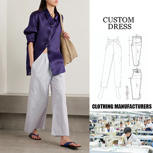 <span class=keywords><strong>Pantalon</strong></span> large à jambe droite pour <span class=keywords><strong>femme</strong></span> de haute qualité Coupe décontractée Style tendance <span class=keywords><strong>Pantalon</strong></span> élégant - Product Image 1