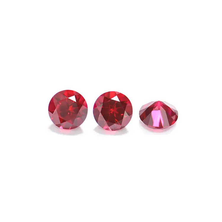 Artificial Cultivation and Regeneration of Ruby Round Pigeon Blood Loose Gemstones Jewelry Synthetic Loose Gemstones
