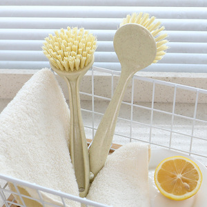 Multifunctional <b>Silicone</b> Long-Handled Pot Brush Dishwashing <b>Tool</b> for Home Cleaning That Hangs & Protects Pot Handles - Product Image 3