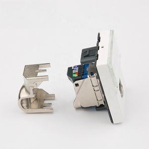 Prise Keystone RJ45 Cat6 Cat6A sans outil, sortie d'information STP 45*45mm, plaque frontale française pour pièces de télécommunication <span class=keywords><strong>Legrand</strong></span> - Product Image 2