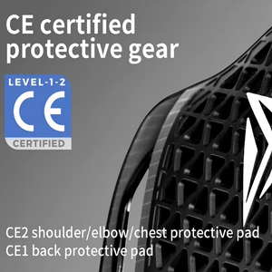 เสื้อแจ็กเก็ตพิมพ์ลายไฟเบอร์คุณภาพสูงสำหรับขี่มอเตอร์ไซค์ชุดเกราะเต็มตัวสำหรับแข่งรถป้องกันการตกสำหรับทุกเพศ - Product Image 6