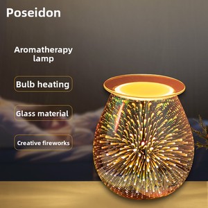 Lampe d'aromathérapie 3D en verre, lampe chauffante à cire fondante à brancher pour la maison, lumière LED chaude parfumée, veilleuse de chevet - Product Image 3