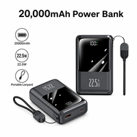 Batterie externe portable en gros du fabricant, 20000 mAh, chargeur mobile haute capacité, charge rapide PD 22,5 W, mini Power Bank