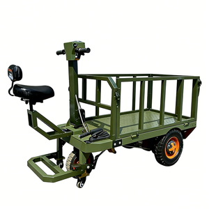 Chariot de transport électrique pliable à 3 roues, batterie longue portée, tout-terrain, robuste, pour charges lourdes, plateforme de transport extérieure - Product Image 2