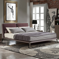 Ensemble de lit king-size moderne de luxe avec rembourrage de cadre de lit en bois de luxe et design contemporain ajustable Lits de luxe de grande taille