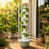 Tour hydroponique à 7 niveaux avec éclairage LED, système hydroponique vertical, culture sans sol, jardin intérieur pour légumes, fraises et herbes