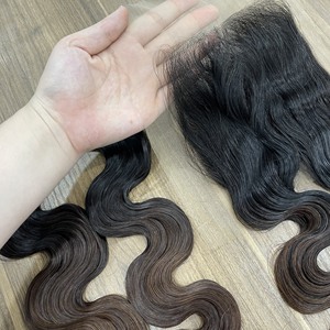 ผมต่อเวียดนามแท้ เกรดพรีเมียม แบบเครื่องจักรเย็บสองชั้น ลอนบอดี้เวฟ พร้อมเชือกผูกผม น้ำหนัก 100 กรัม - Product Image 1