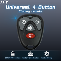 Télécommande universelle sans fil RF à 4 boutons pour ouvre-porte de garage et portail, avec code fixe et code d'apprentissage, garantie 1 an - Vente en gros usine