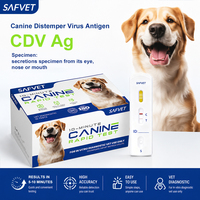 SAFVET Kit de Prueba Combinada Canina CPV/CDV Ag, Prueba de Detección Esencial para el Virus del Parvovirus y Moquillo Canino, Kit de Diagnóstico Rápido Confiable
