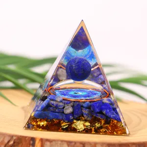 50 мм генератор энергии Orgone Кристалл Пирамида драгоценный камень органит пирамиды Исцеление кристаллическая Пирамида