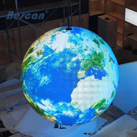 Pantalla Esférica LED BESCAN Flexible en Forma de Globo Terráqueo, Esfera de Exhibición Impermeable