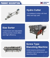 Industriële Elektrische 500 Kg/u Compleet Bevroren Frietproductielijn Automatische Grote Output Aardappel Frietmachine