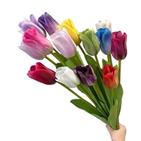 Koninklijke Hoogwaardige Hot Selling Mini Tulpen Kunstbloemen Real Touch Modern Bloemendesign PU Thanksgiving Valentijnsdag Huisdecoratie