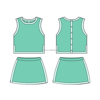 Ensemble de yoga sans manches pour filles, jupe unie avec short intégré, tenue personnalisée en petite série pour usage quotidien
