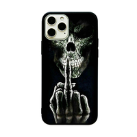 Hallowmas diable squelette TPU + PC étui de téléphone portable antichoc classique pour iPhone 16E 15Pro