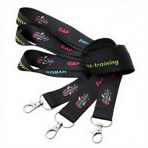 Lanyards Promocionales Personalizados al por Mayor con Logotipo, Funcionales para Gimnasio, Llavero Ancho de Poliéster Sublimado - Product Image 1