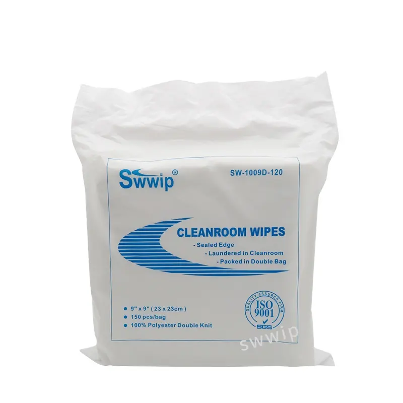 Class 1000 120g Disposable Lint Free Industrial Cleaning Wiper  Dry Dacron100% Polyester Cleanroom Wipes