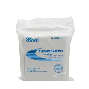 Wipe Cleanroom Class 1000 120g Disposable Lint Free Industrial Cleaning Wiper Dry Dacron100% Polyester Cleanroom Wipes