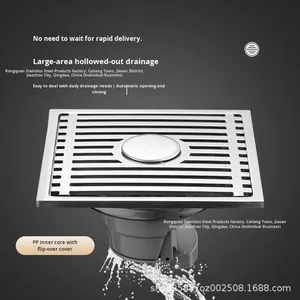 OEM Bathroom Stainless Steel Modern Simple Anti-Odor Deodorizing Filter Square Floor Drain - Product Image 3