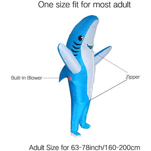 Piccolo angelo stile per bambini dinosauro mascotte impermeabile per adulti completo <span class=keywords><strong>Costume</strong></span> gonfiabile squalo per feste di Halloween - Product Image 6