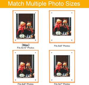 Cadre <span class=keywords><strong>photo</strong></span> flottant en <span class=keywords><strong>acrylique</strong></span> personnalisé, écologique, imperméable, translucide, néon, coloré, pour bureau, table, décoration murale - Product Image 6