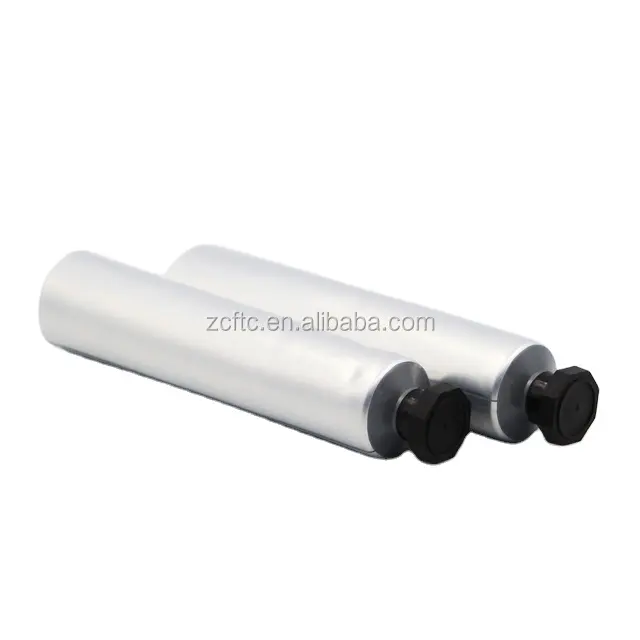 OEM белая складная алюминиевая трубка с винтовой крышкой, белая черная алюминиевая трубка для химикатов