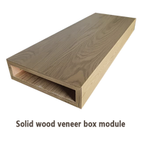 Composants de marches d'escalier en chêne rouge de type boîte, pièces en bois pour escaliers flottants intérieurs