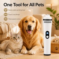 Coupe-griffes sans fil pour animaux de compagnie, rechargeable par USB, sans restriction de cordon d'alimentation, pour animaux ayant des griffes timides et épaisses, soin des griffes sans désordre