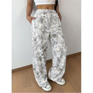 Pantalones de Camuflaje Personalizados para Chicas, Cintura Alta, Estilo Baggy, Pierna Ancha, Estilo Y2K, con Bolsillos, Transpirables, Ropa Casual Urbana - Product Image 2