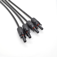 Y 형 구리 태양열 PV 분기 케이블 커넥터 1000V DC 30A IP67 수/수 1-4 방향 병렬 어댑터 전원 응용 프로그램