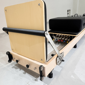 Reformer de <span class=keywords><strong>Pilates</strong></span> pliable en bois d'érable - Équipement de santé écologique pour <span class=keywords><strong>studio</strong></span> de <span class=keywords><strong>yoga</strong></span> et salle de sport - Product Image 4