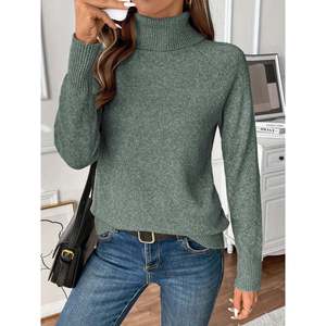 Fine Gauge <b>Mock</b> <b>Neck</b> Sweater Women's S Purple Knit <b>Top</b> Casual Wear - Product Image 3