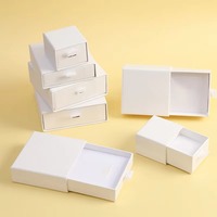 Boîtes de tiroir de glissière de bijoux de luxe de carton de logo personnalisé avec la mousse pour l'emballage de bijoux