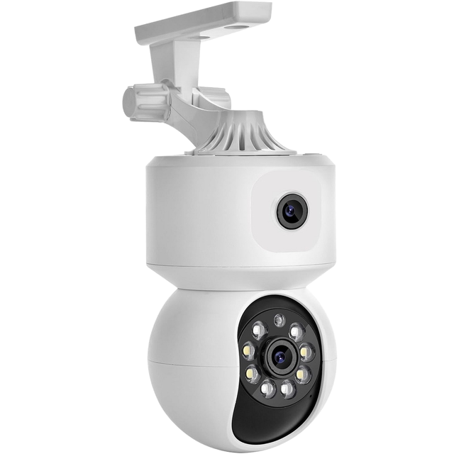 V380 Top Selling Built-in Microphone Infrared Indoor Security Camera Dual Lens WIFI Built-in Siren Cloud Two-way Audio SD Card