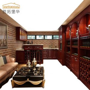 Factory Customized Antique Wine <b>Cabinet</b> High End Room <b>Cabinet</b> Red Wine Shelf - Product Image 2