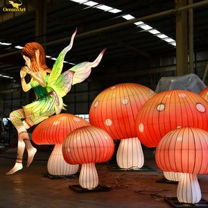 Triển lãm đèn lồng tơ khổng lồ Trung Quốc, trang trí phổ biến, có đèn LED - Product Image 1