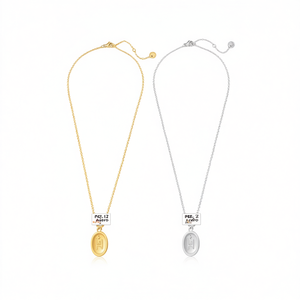 Collana con Ciondolo a N in Oro Argento Acciaio 45444 12 Pezzi - Product Image 2