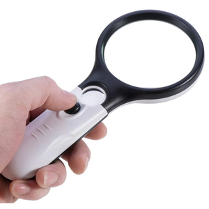 Wholesale Handheld 3-4X With 3 LED <b>Light</b> <b>Magnifying</b> Glass Reading Jewelry Inspection Tool Portable - Product Image 6