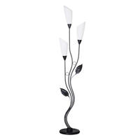 Lampe sur pied LED en fer et verre de style nordique moderne avec ampoule E27 et interrupteur au pied