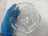 Dôme de lentille semi-sphérique en saphir poli au laser avec base en monocristal d'alumine sans bulles SANHANG SANHANG00053