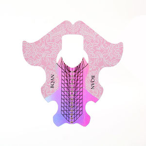 <span class=keywords><strong>BQAN</strong></span> OEM LOGO 3D papel Nail Art molde herramienta aluminio doble uso fuerte suave Gel doble acrílico extensión holográfica forma de uñas - Product Image 2
