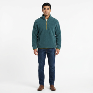 Wholesale Custom Logo Brown <b>Long</b> Sleeve Patchwork Adult <b>Men</b> Full Zip Up Sherpa Polar Fleece <b>Jacket</b> <b>Men</b> Fashion - Product Image 1