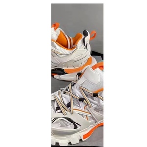White <b>Orange</b> Chunky Dad Sneakers, <b>Men</b>/Women Breathable Mesh Platform Running <b>Shoes</b>, Outdoor Streetwear Athletic <b>Shoes</b> - Product Image 2