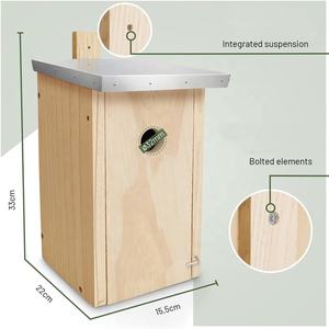 Seins nichoir lot de 2 avec toit métallique pour mésanges et autres oiseaux - Product Image 5