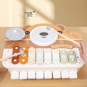 2025 Nieuwe Montessori Houten Beer Piano Muzikale Xylofoon Tafel Educatief Speelgoed Voor <span class=keywords><strong>5</strong></span> Tot 7 Jaar Kind Leren - Product Image 5